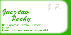 gusztav pechy business card