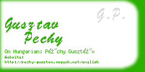 gusztav pechy business card